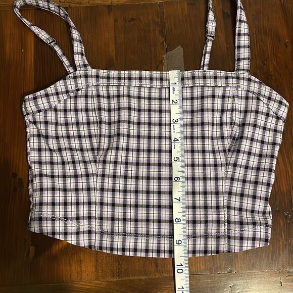 Hollister Advanced Stretch Plaid Crop Top Size XS - Picture 6 of 11